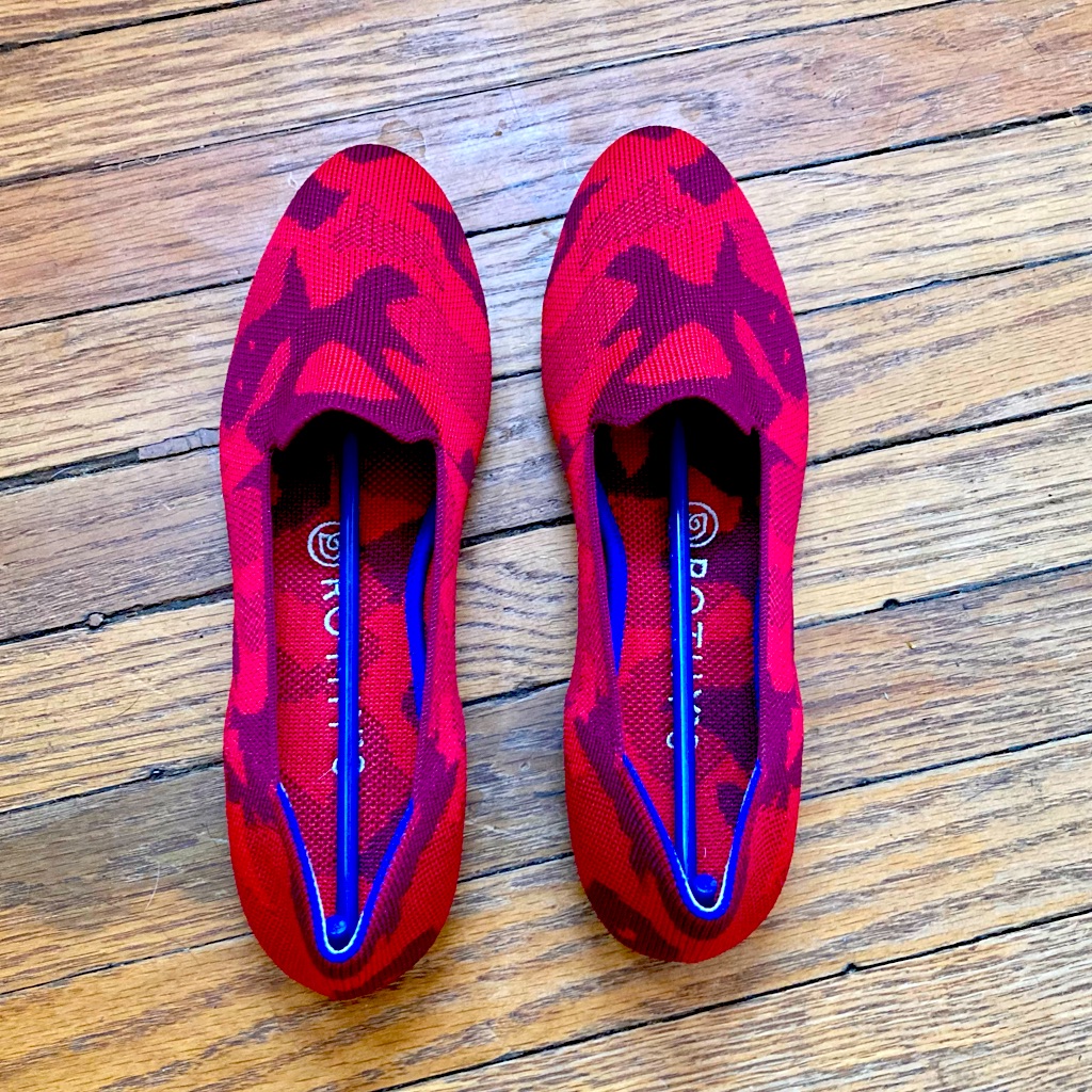 Rothys Red Camo Loafers